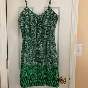Super cute green patterned summer dress